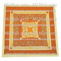 Coixí de seda pintat a mà 50x50cm 1890-3 MODERNISME P.VERNEUIL